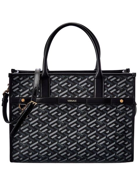 versace la greca signature tote bag